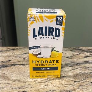 Laird Superfood Hydrate Coconut Water Electrolyte Drink Mix Lemon-new